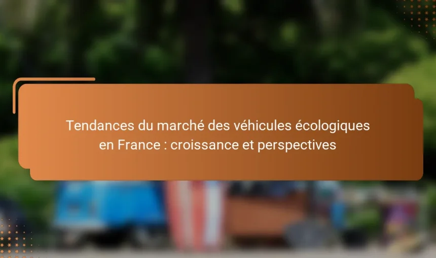 Tendances du marché des véhicules écologiques en France : croissance et perspectives